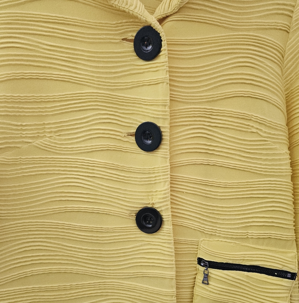 Multiples Textured Lightweight Jacket Petite M Ye… - image 2